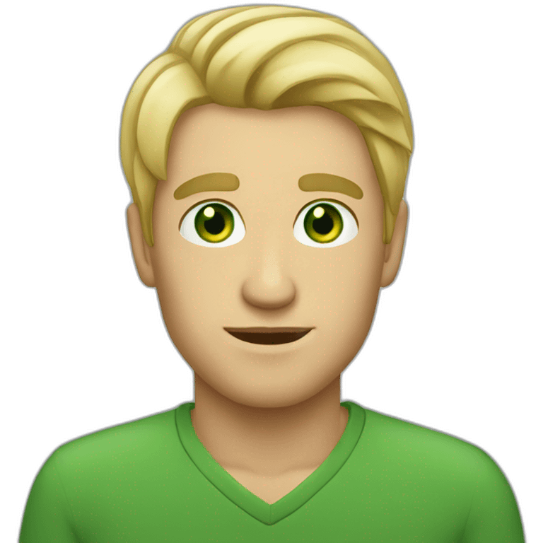 Blonde green eyed man emoji