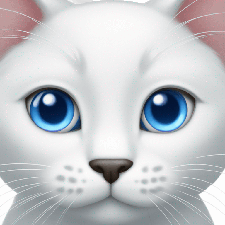 White cat blue eyes spanish furry emoji