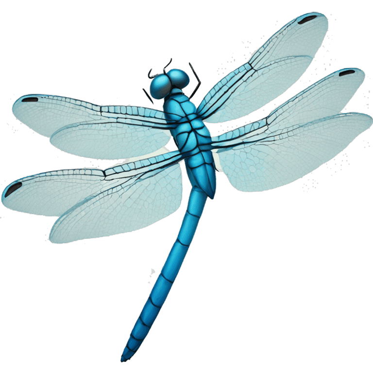 Blue dragonfly with thin delicate body  emoji