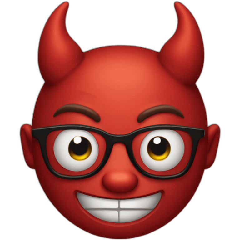 Devil with glasses emoji