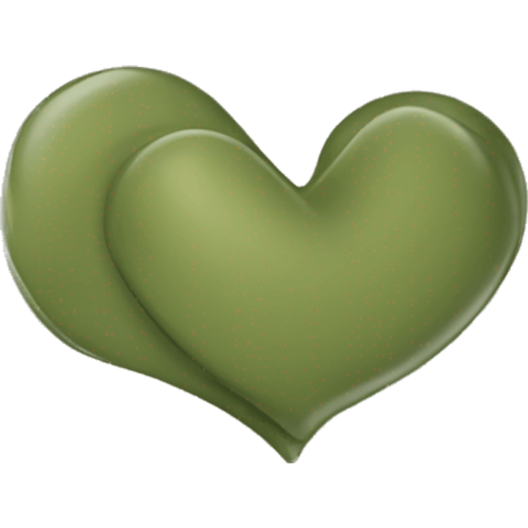 Olive green heart  emoji