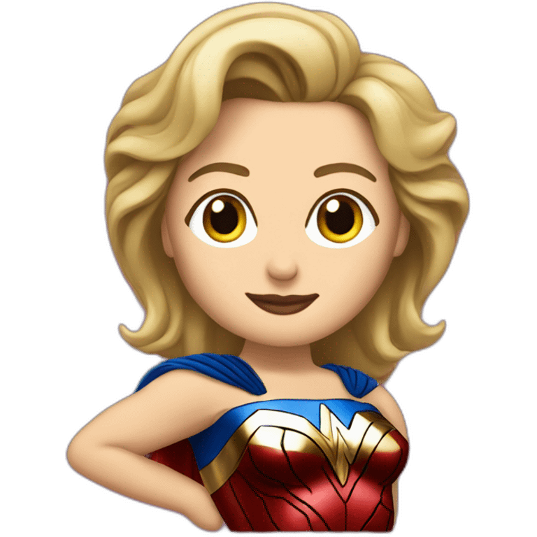 Hilary Clinton wearing Wonder Woman   emoji