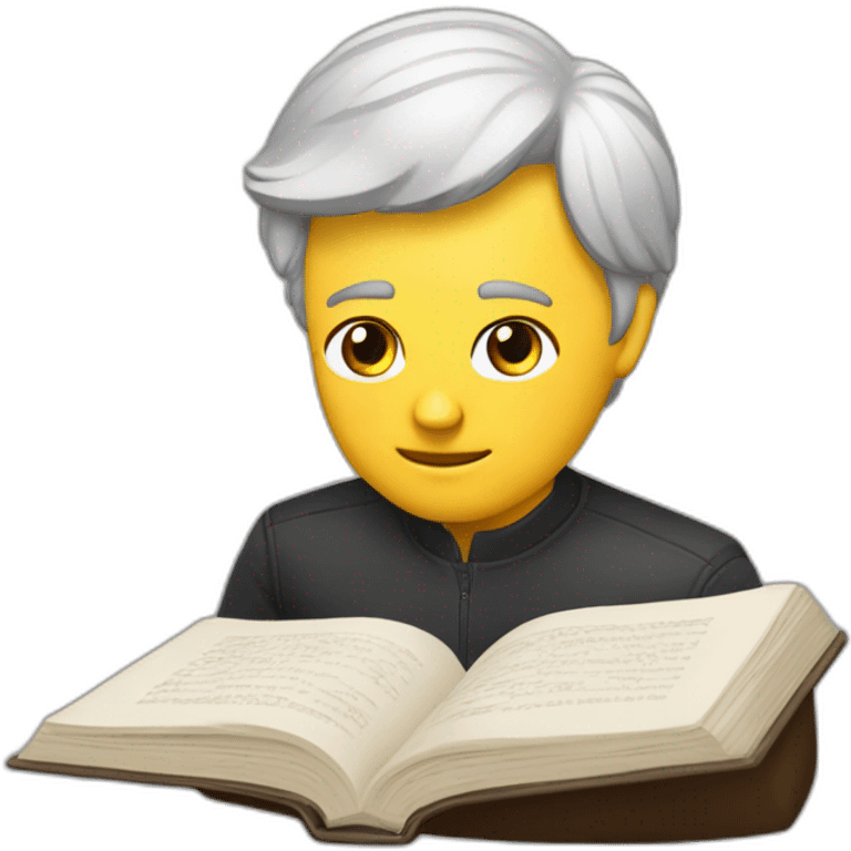 хлопчик Каламарчик із книжкою emoji