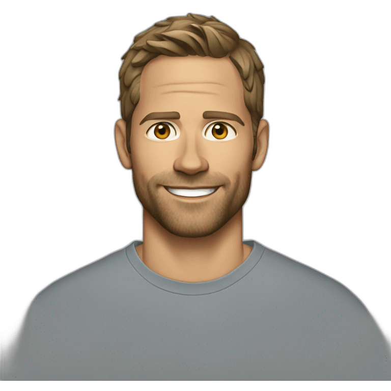 actor paul walker wearing a t-shirt emoji