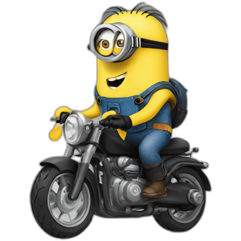 Minion stuart on motobike emoji