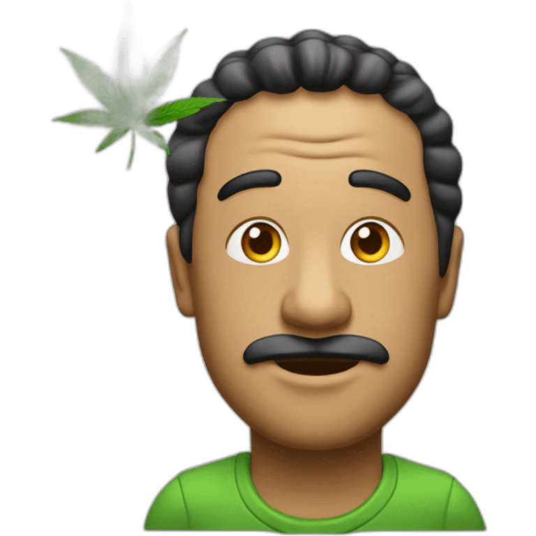 Mann mit Mikrofon -ganja emoji