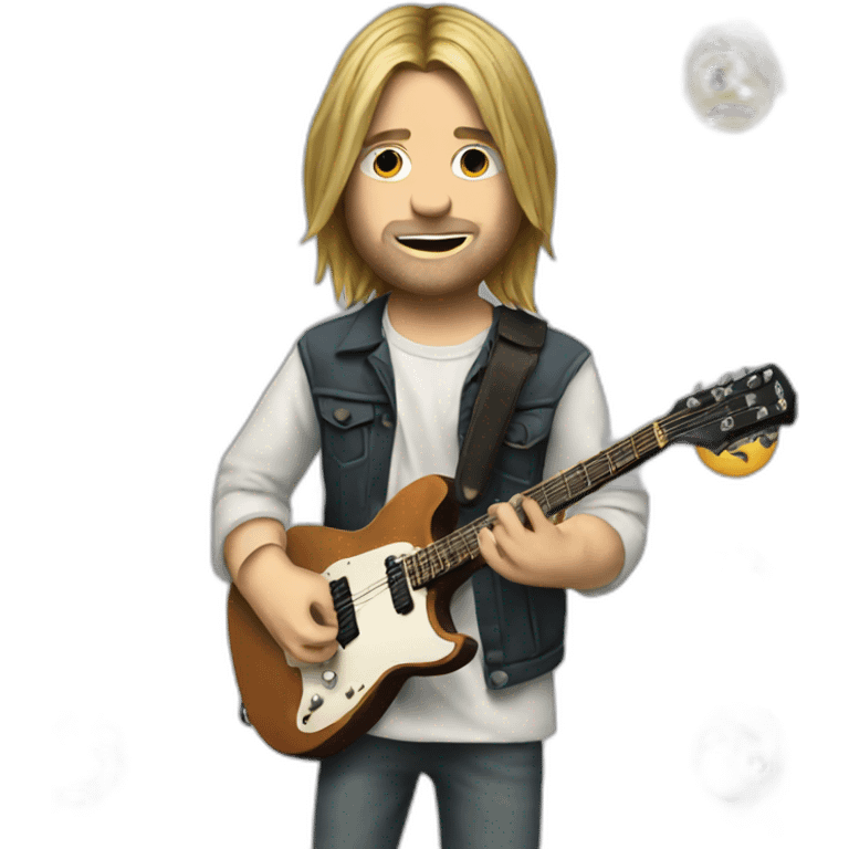 Kurt Cobain Playing Guitar emoji