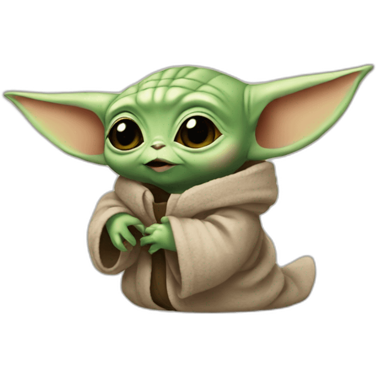 baby yoda let me love you duck emoji