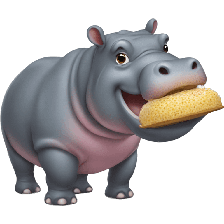 Hippo eating  emoji