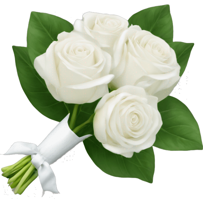 White hydrangea white roses and white tulip bouquet  emoji