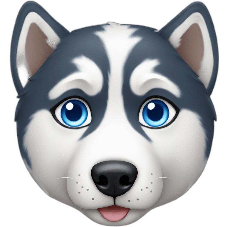 husky with blue eyes emoji