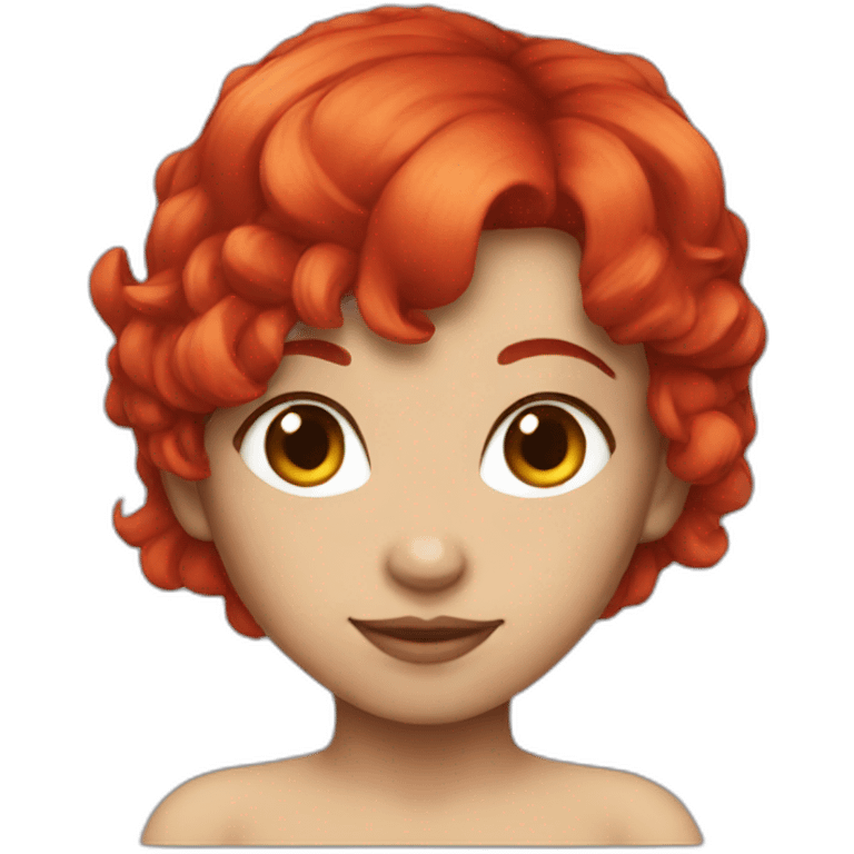 dragon lady red hair emoji