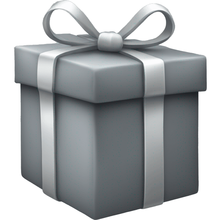 Gray Christmas gift emoji