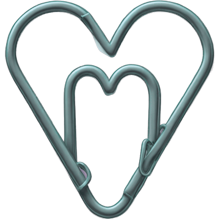 A heart-shaped paper clip emoji