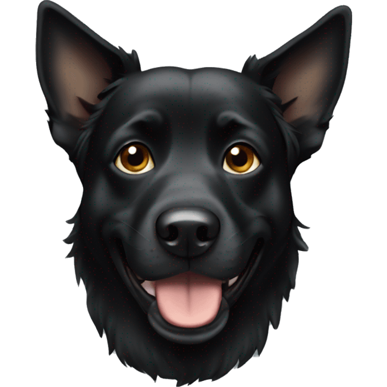 Black dog  emoji