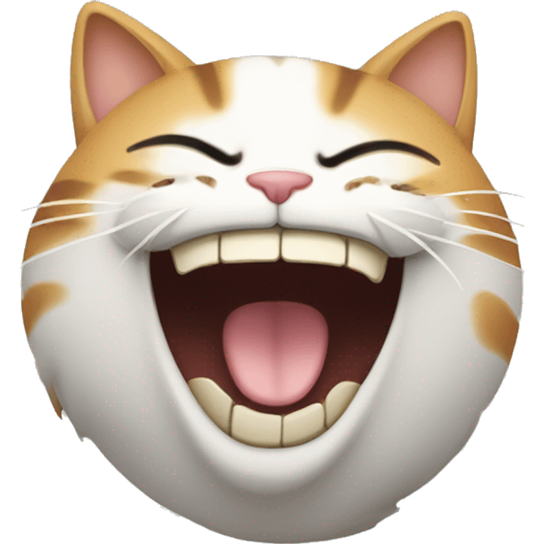 Cat laughing emoji