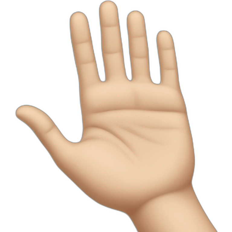 A hand with a folded index to the right emoji