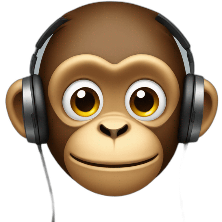 monkey with earphones emoji