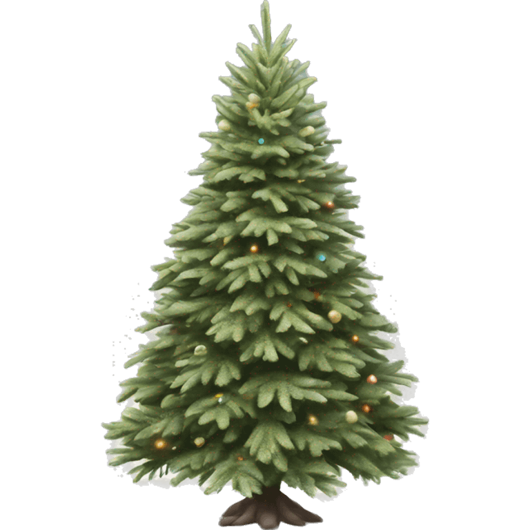 Realistic isolated off white fir christmas tree   emoji