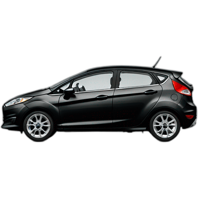 Ford fiesta black from side emoji