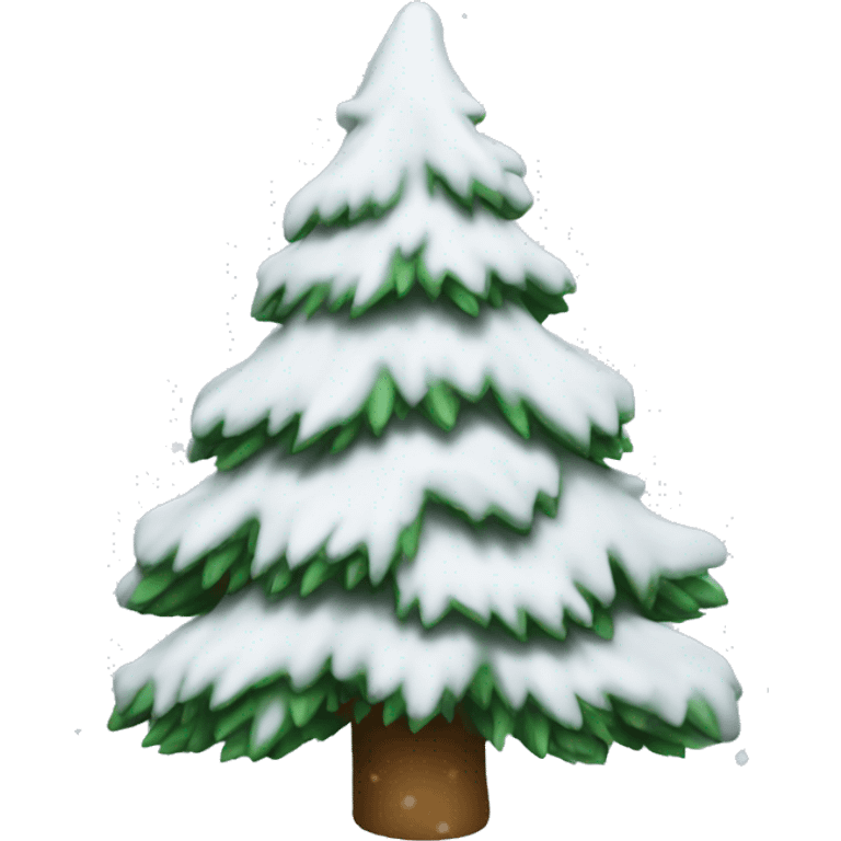 Snowy Christmas tree emoji