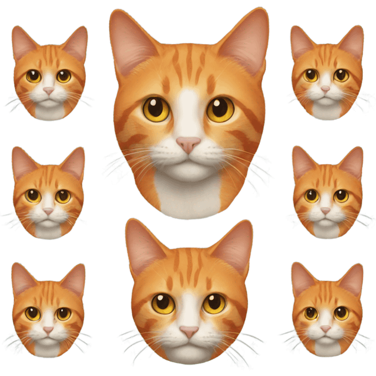 realistic orange cat emoji