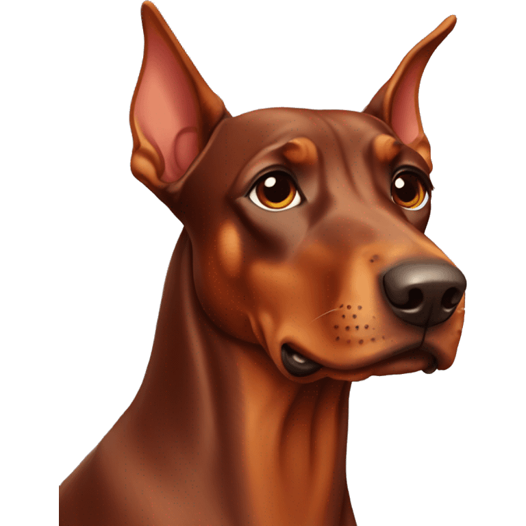 Red Doberman pinscher  emoji