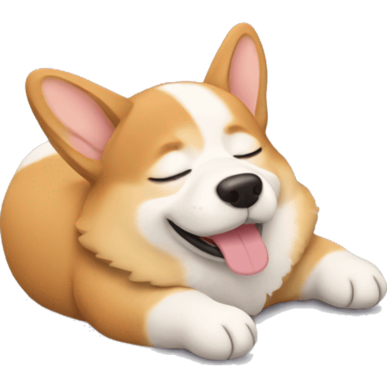 Corgi sleeping emoji