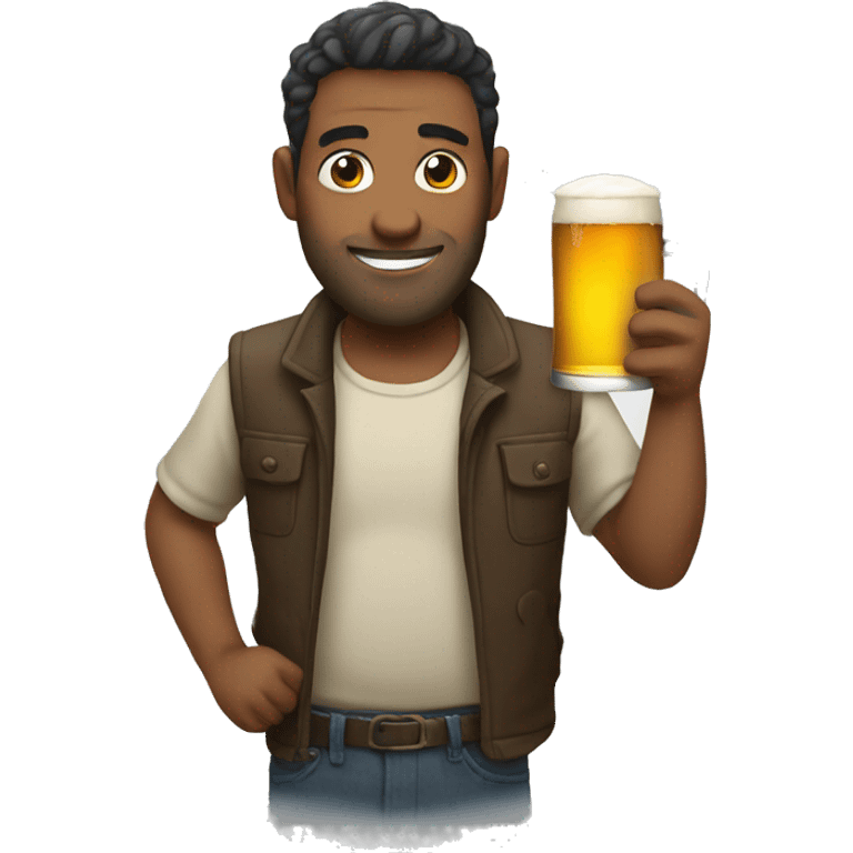 Man with beer emoji