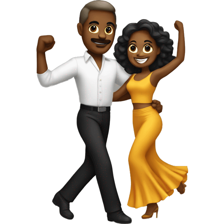 Salsa dancing couple emoji