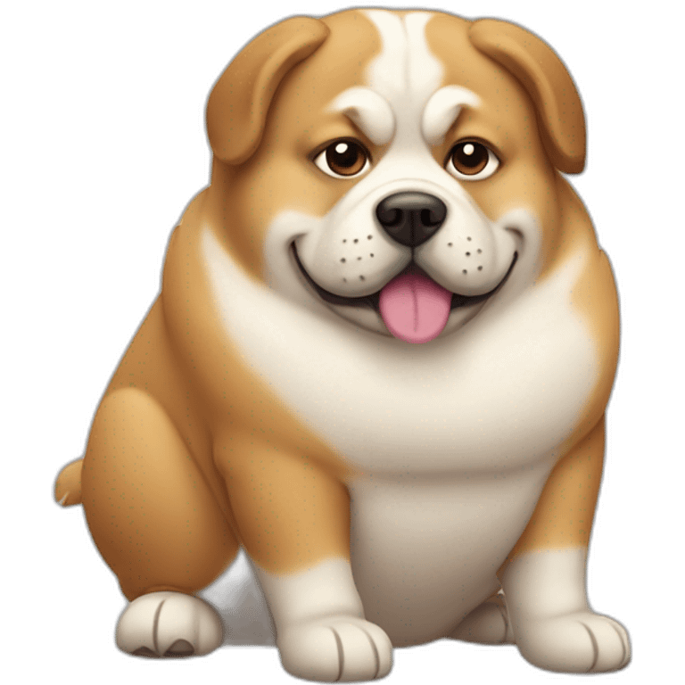 Very fat dog emoji