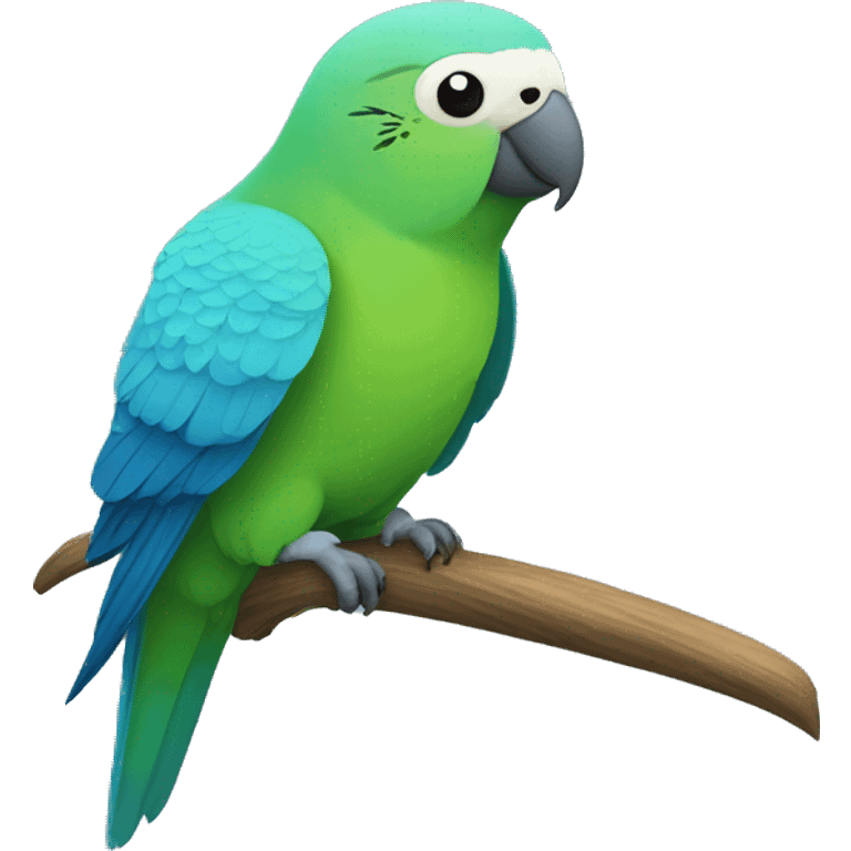 Blue small and fat King Parakeet emoji