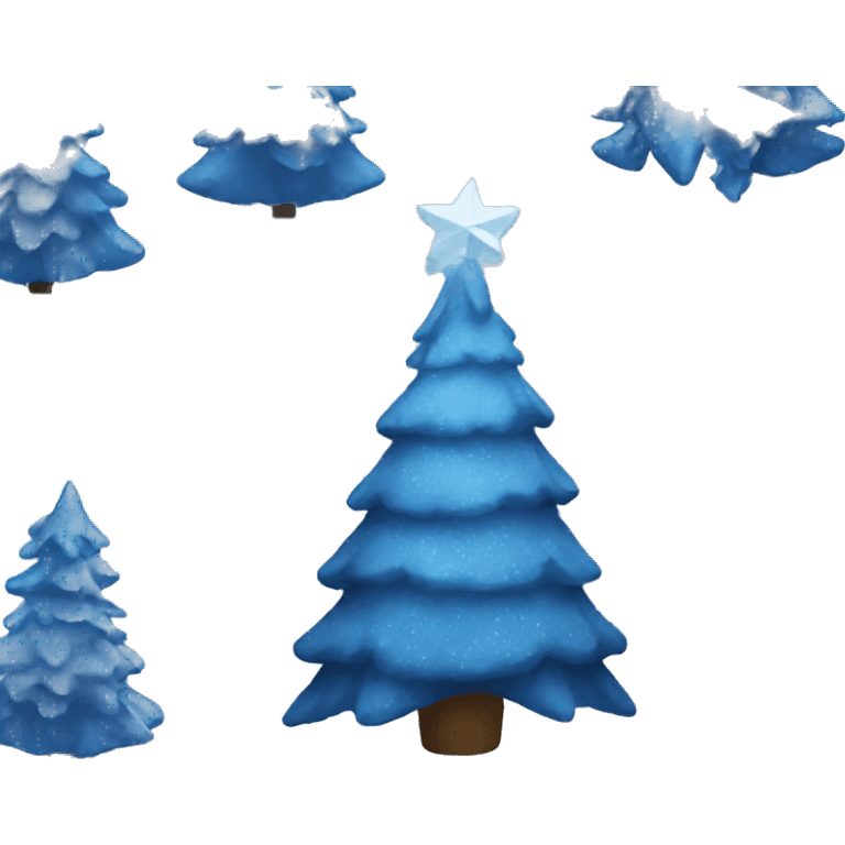 Blue Christmas tree emoji