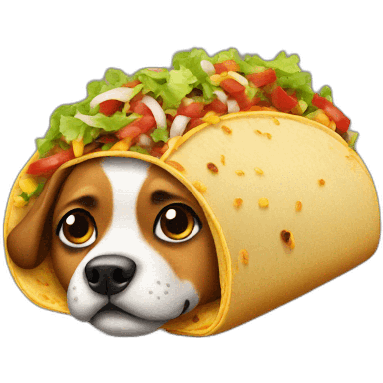 dog in taco emoji