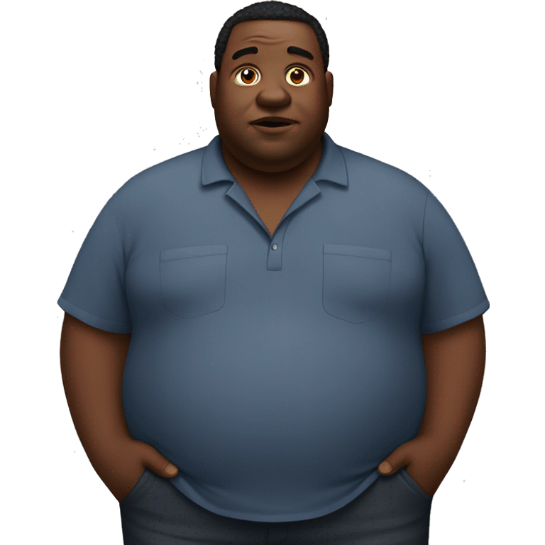 fat black man emoji