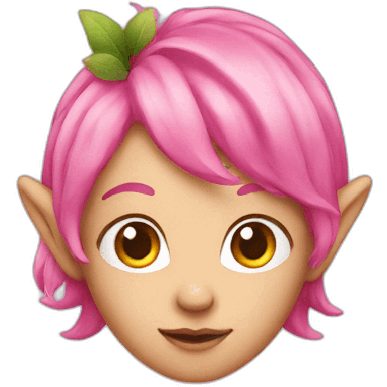 elve with pink hair emoji