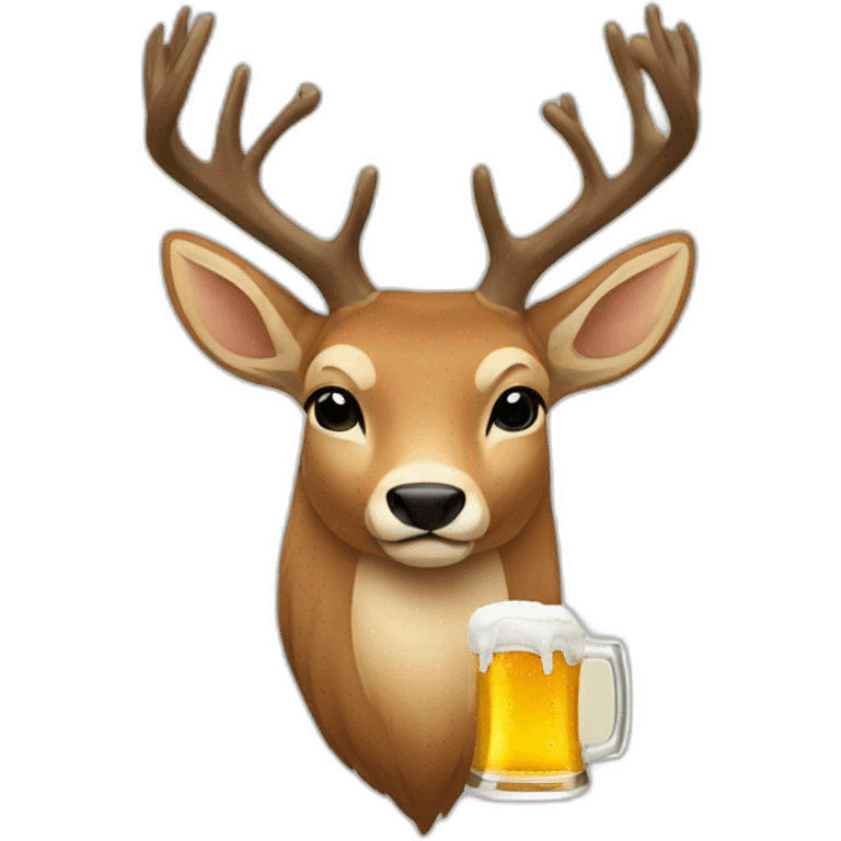 Deer and beer emoji