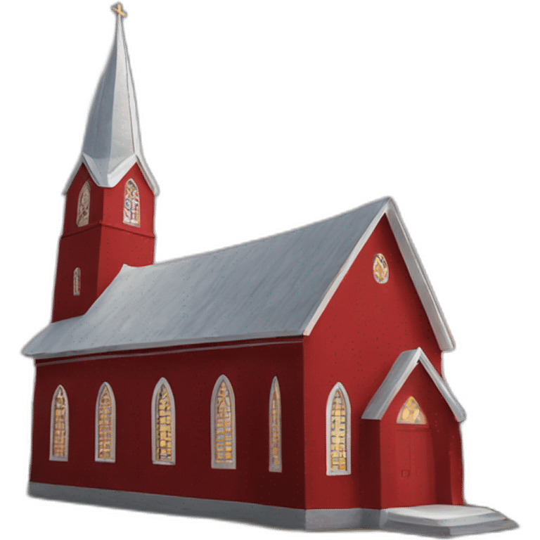 romantic red church  emoji