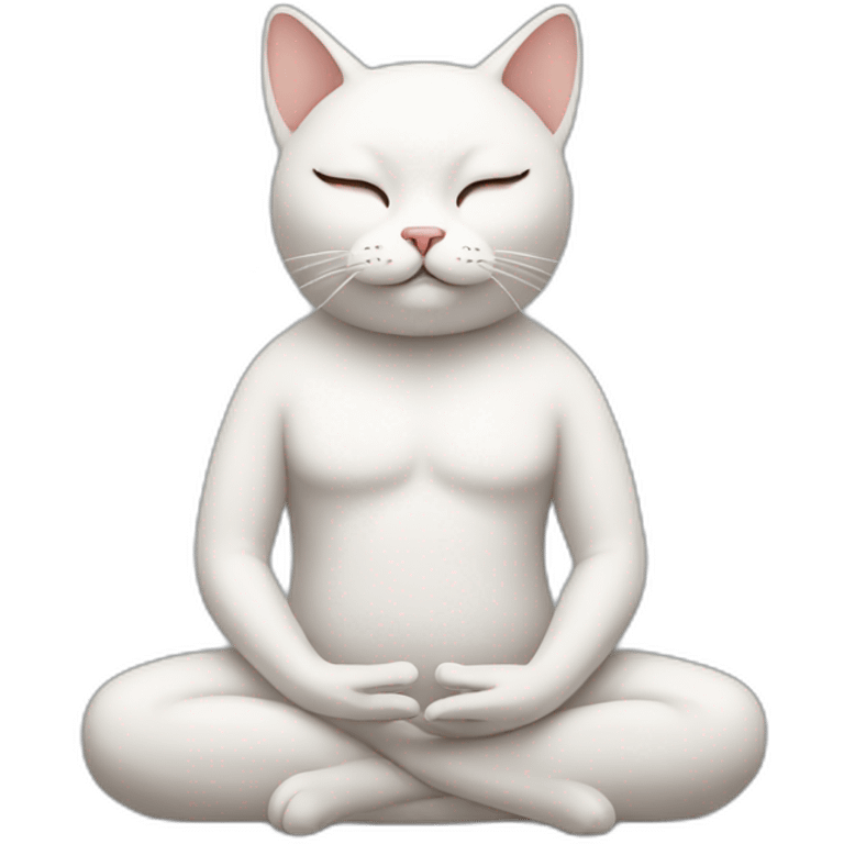 meditating cat emoji