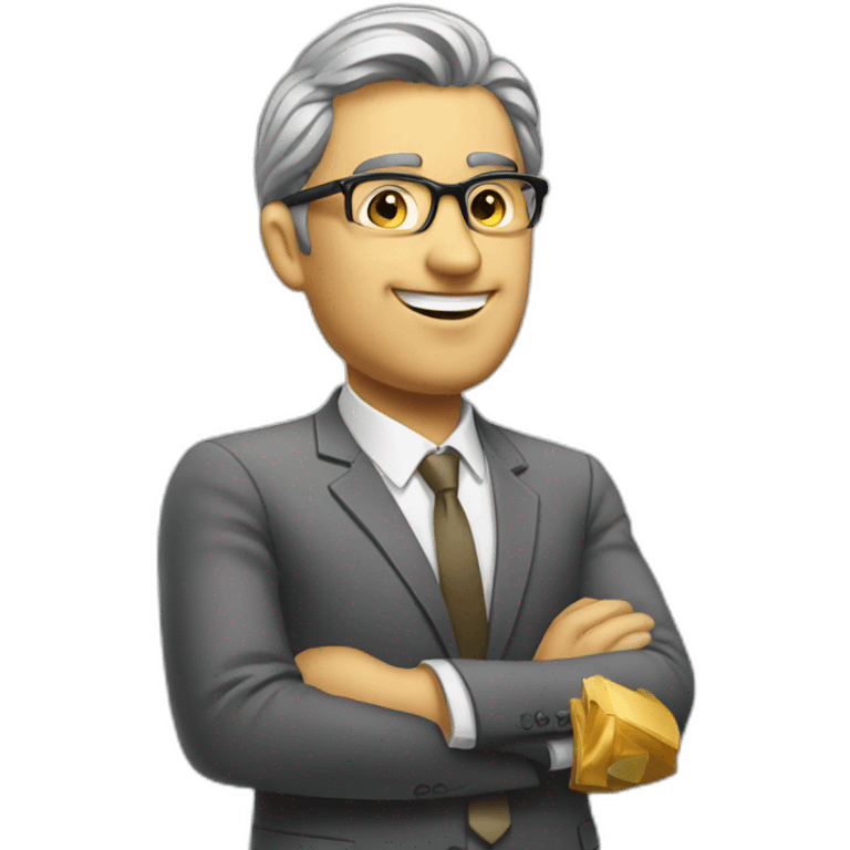 rich man buying real estate emoji