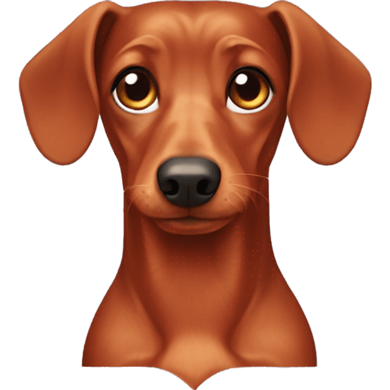 Red dachshund  emoji