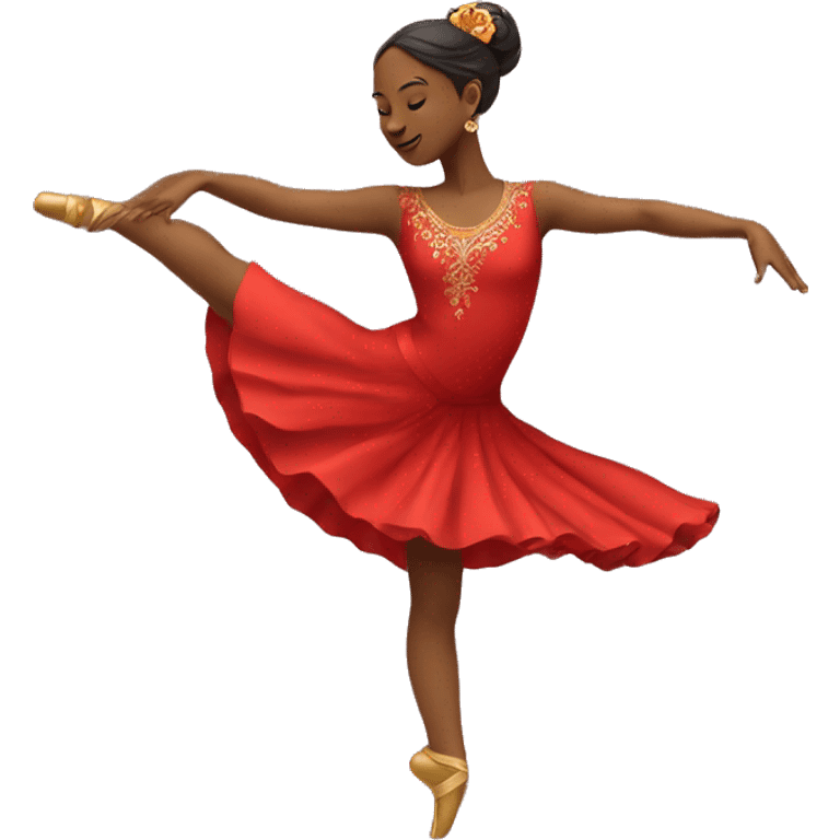 classical dance dancer red dress emoji