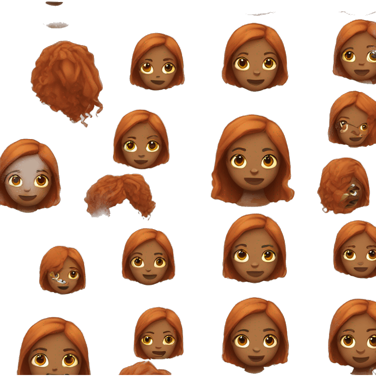 black girl with ginger hair emoji