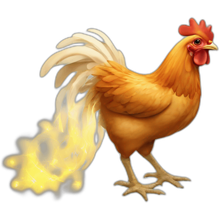 Chicken with magic suite emoji