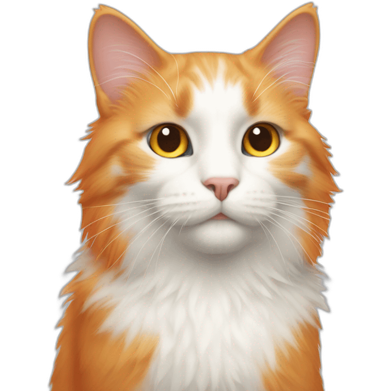 White cat with orange fur emoji