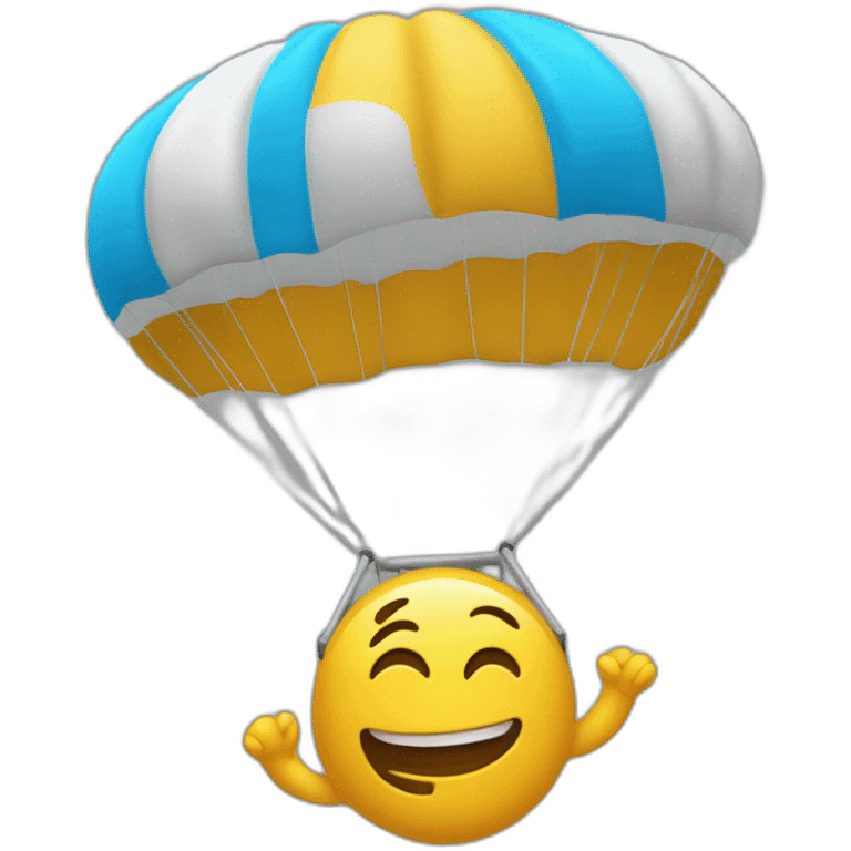 Un caca qui fait du saut en parachute emoji