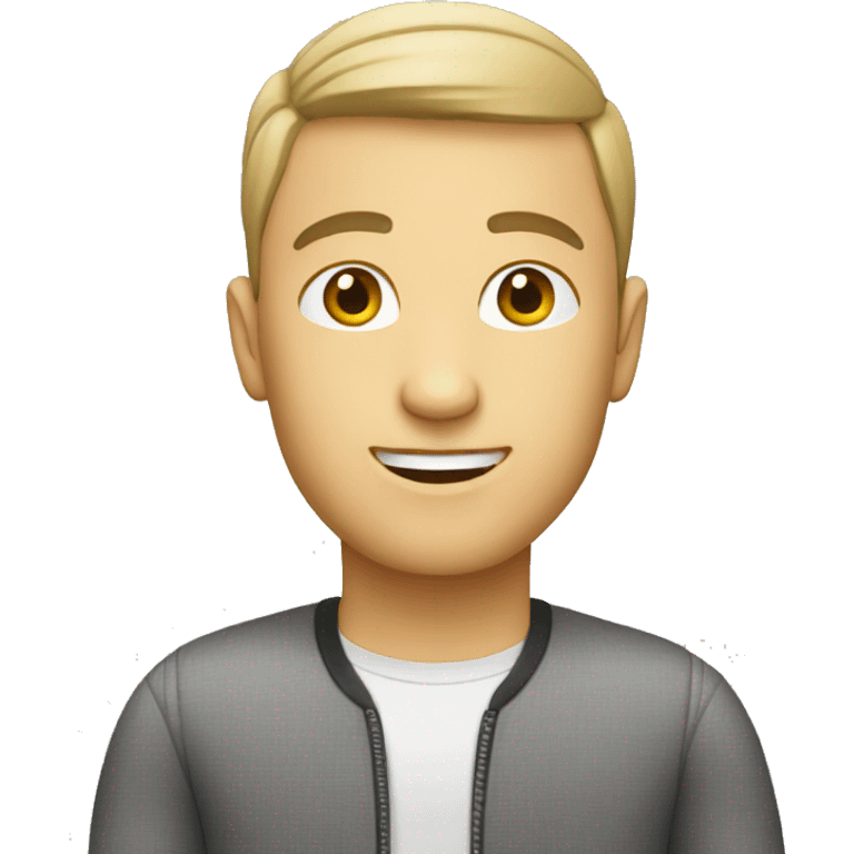 White programmer with buzz haircut emoji