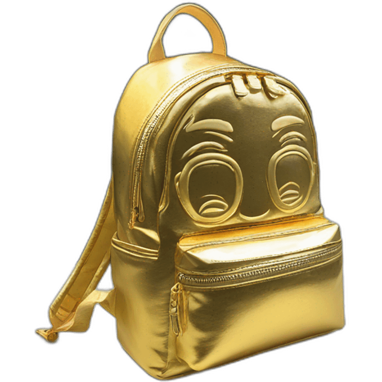 sprayground-golden-backpack emoji