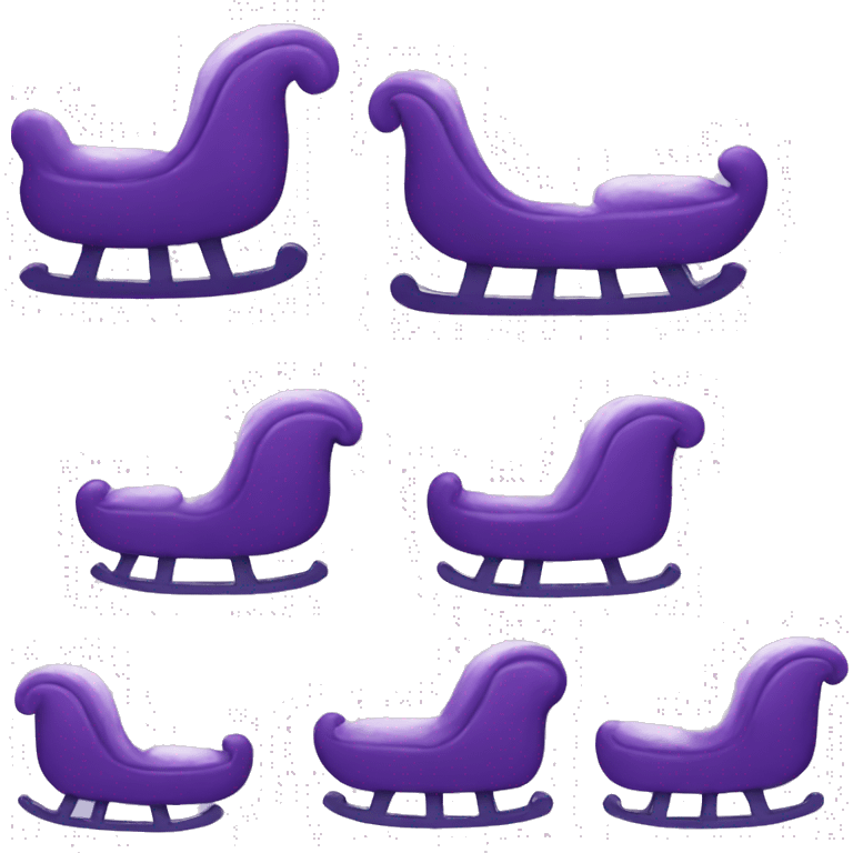 Purple sleigh emoji