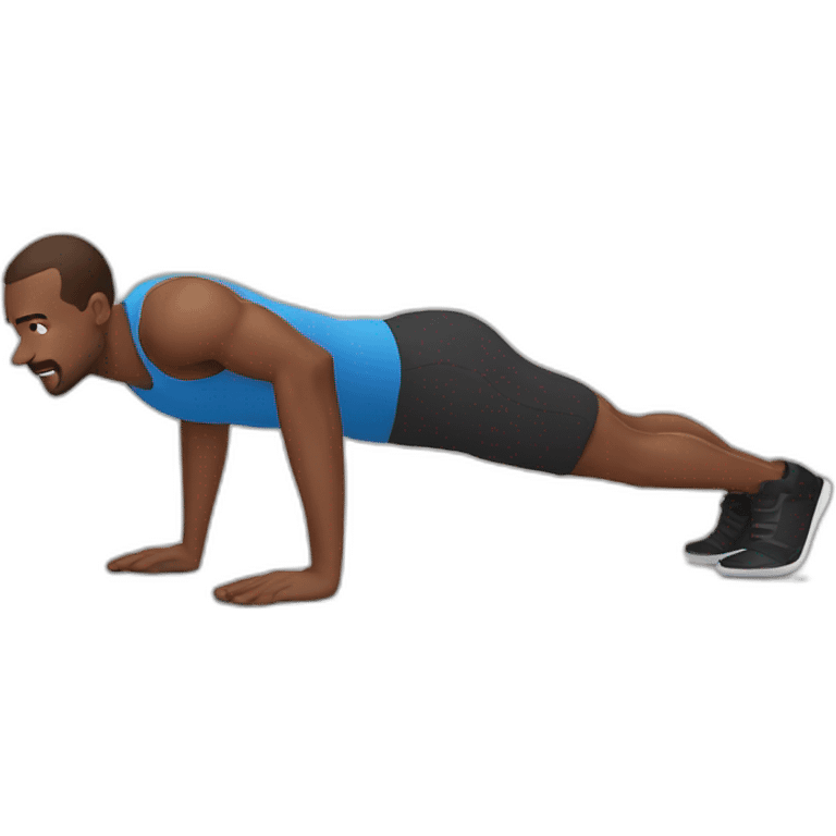 man doing push up emoji